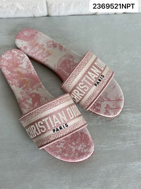 dior pink slides|christian dior slippers women.